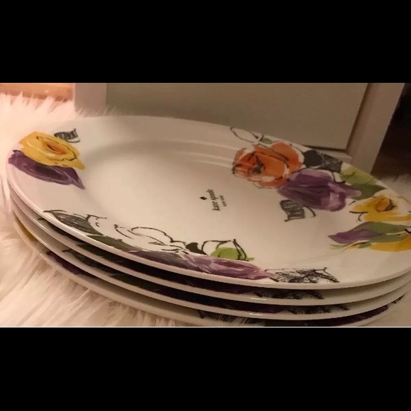 kate spade Other - Set Of 4 Kate Spade Lenox Floral Dinner Plates